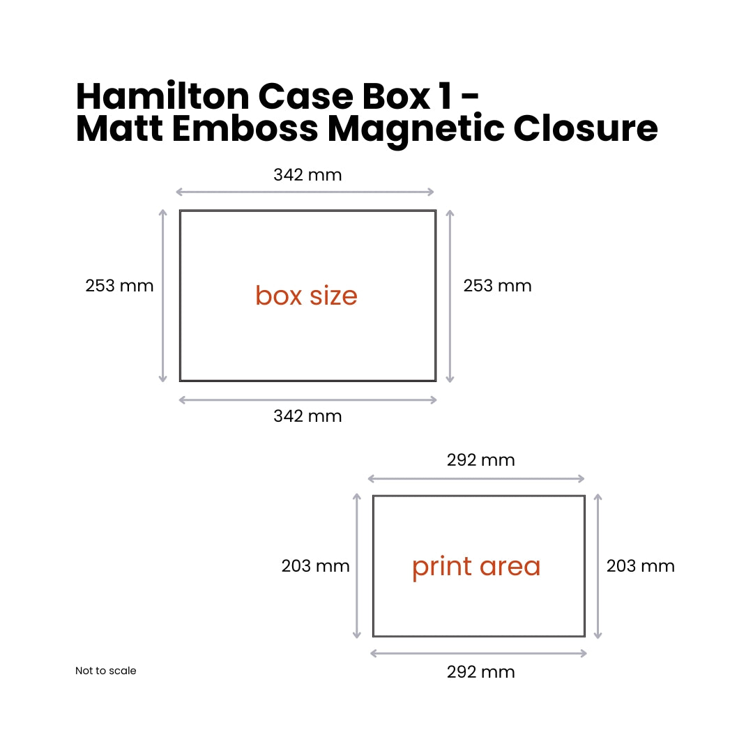 Hamilton Case Box 1 - Matt Pastel Peach Emboss Magnetic Closure