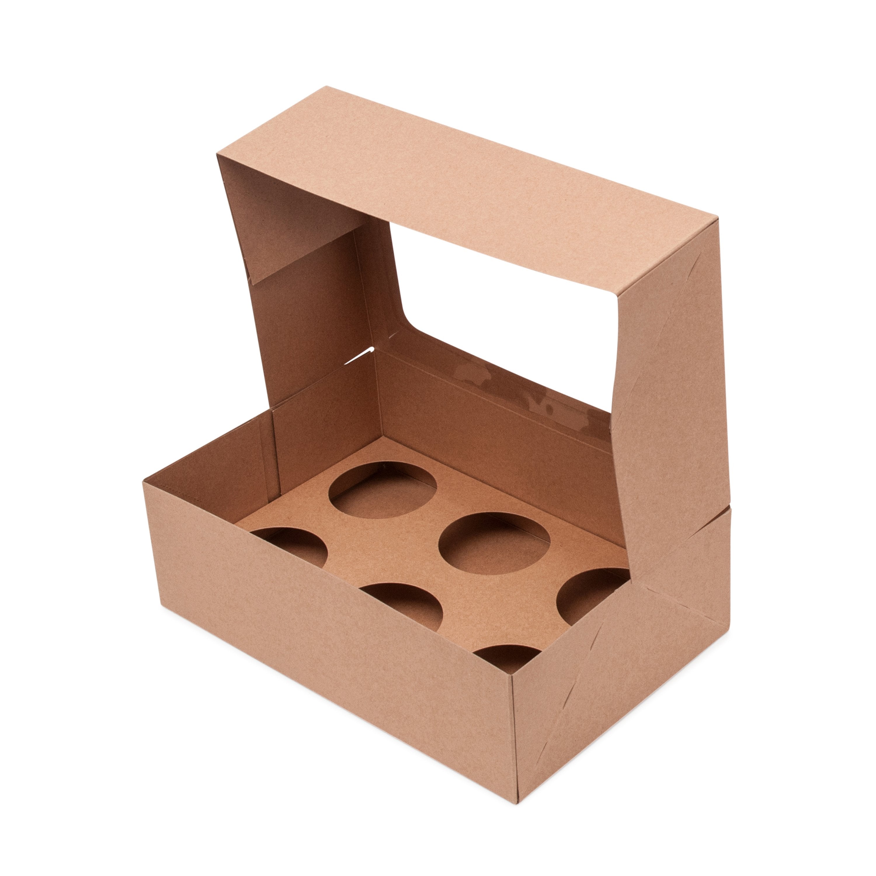 Six Cupcake Box - Kraft