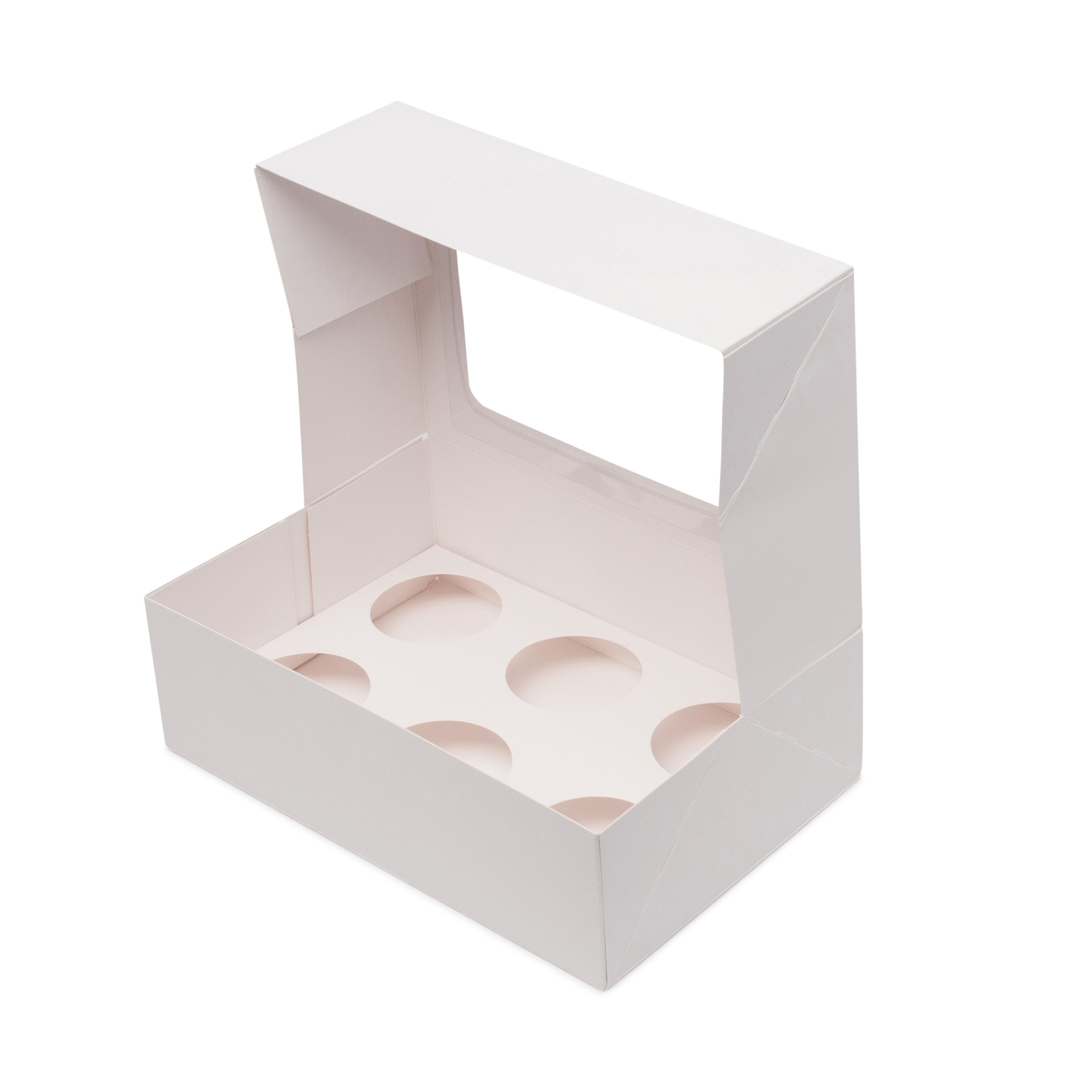 Six Cupcake Box - Gloss White - Sample