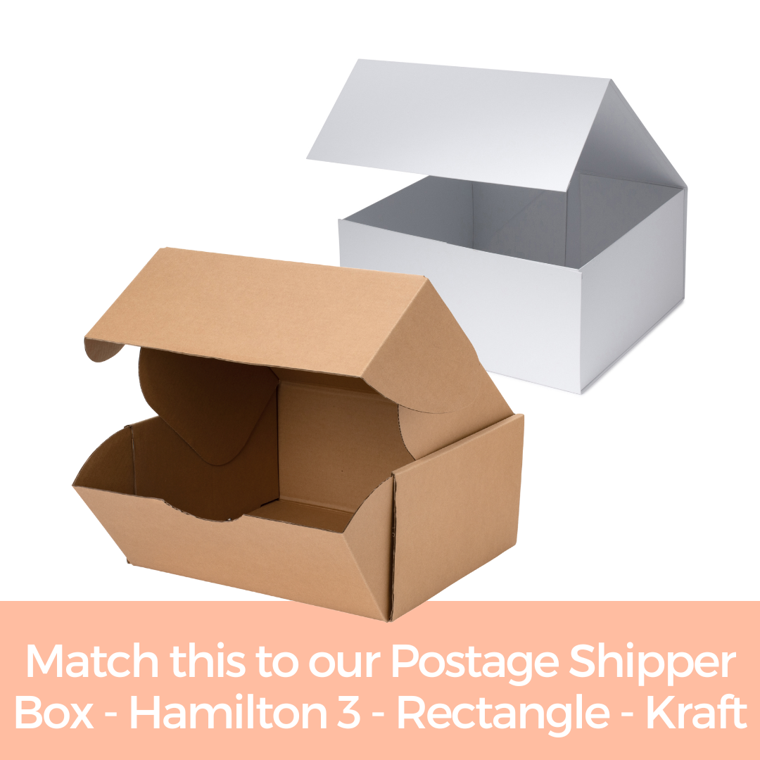 Hamilton Case Box 3 - Matt White Emboss Magnetic Closure
