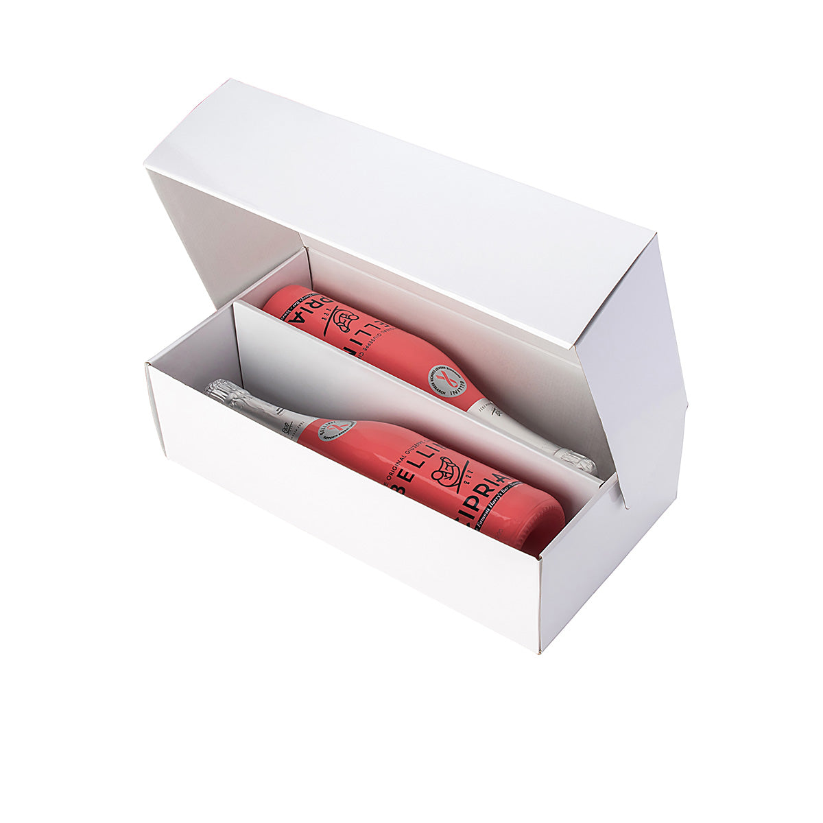 2 Bottle Wine Gift Shipper Box - Gloss White