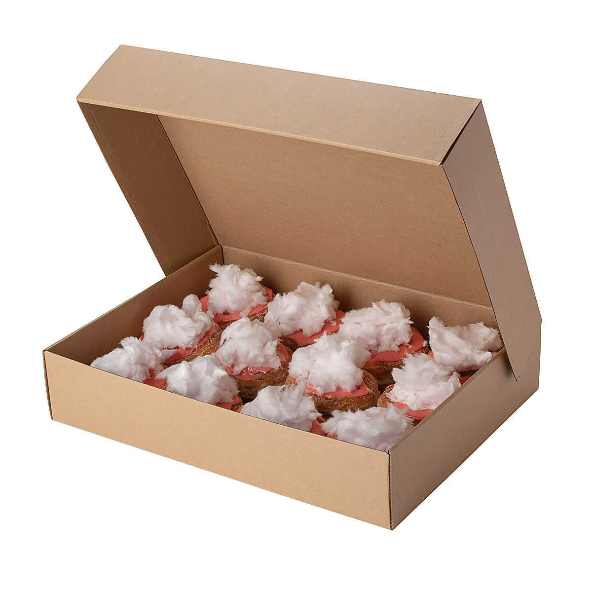 Cake & 12 Donut Gift Shipper Box - Kraft
