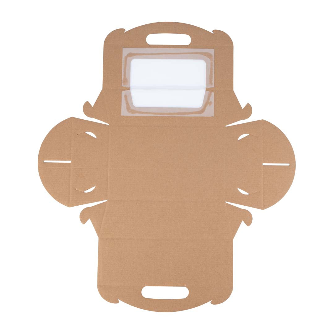Catering Hamper Carry Box - Window - Small - Kraft