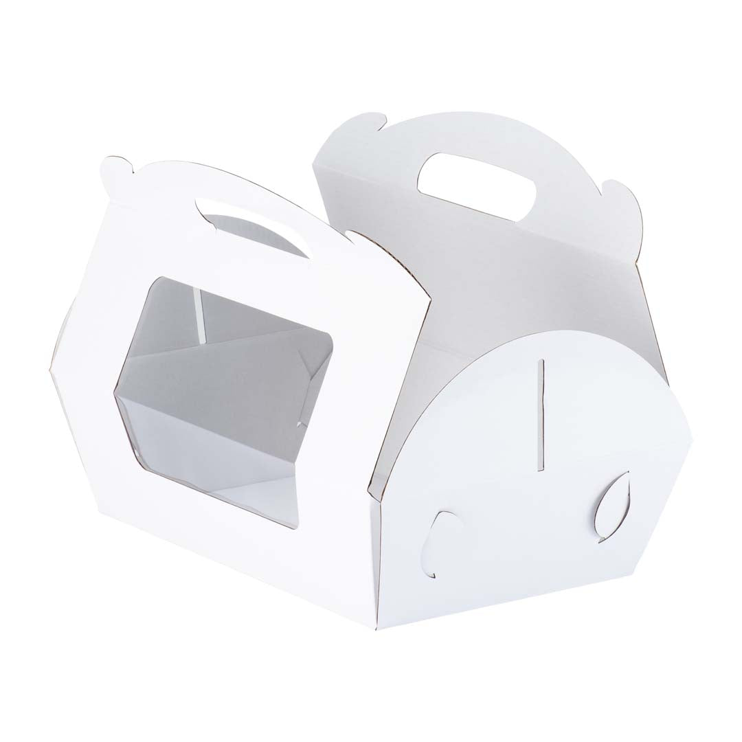 Catering Hamper Carry Box - Window - Small - Gloss White