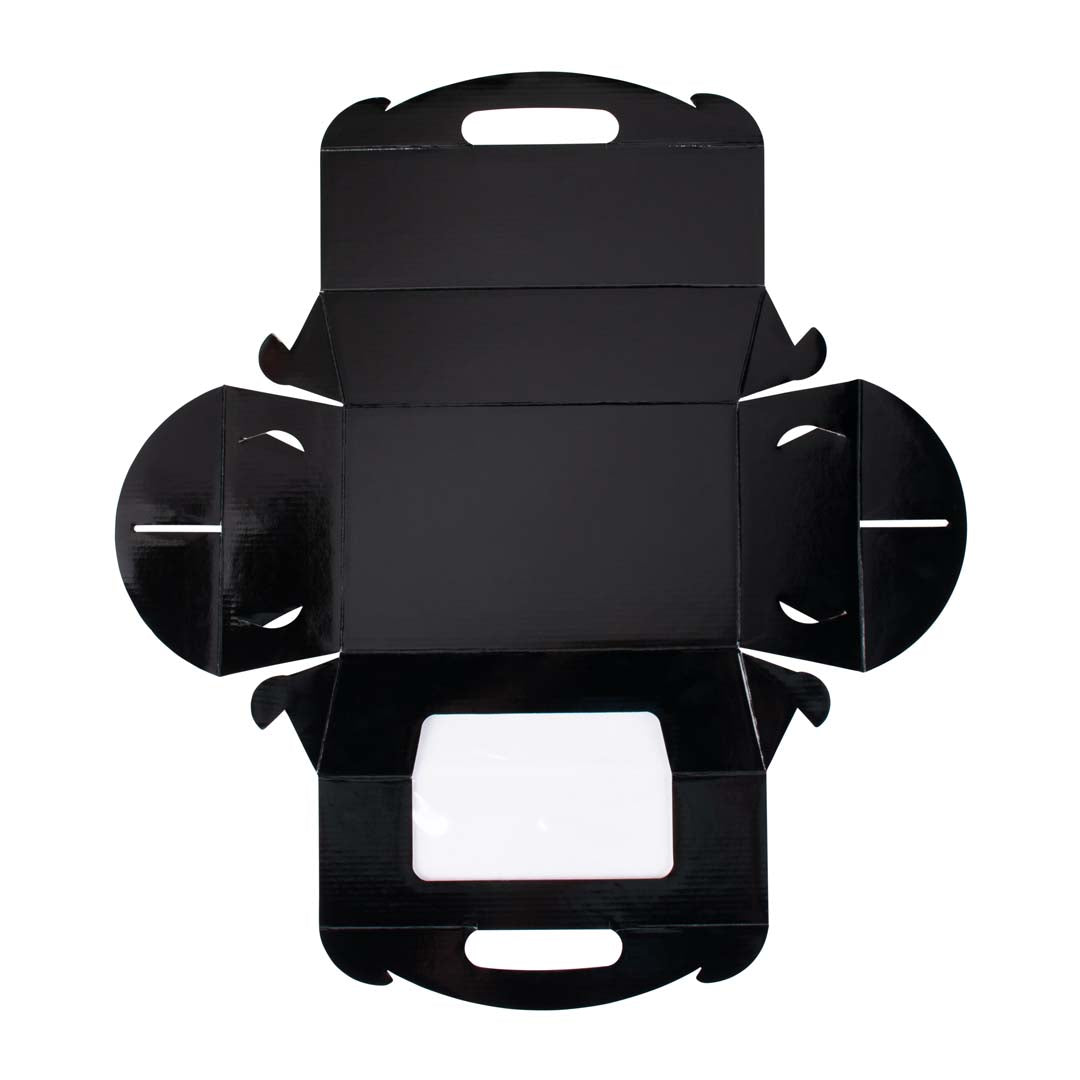 Catering Hamper Carry Box - Window - Small - Black
