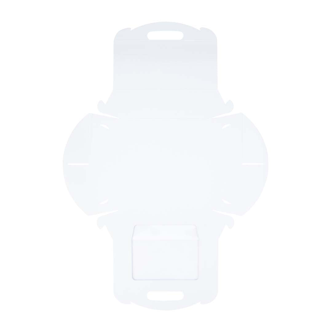 Catering Hamper Carry Box - Window - Medium - Gloss White - Sample