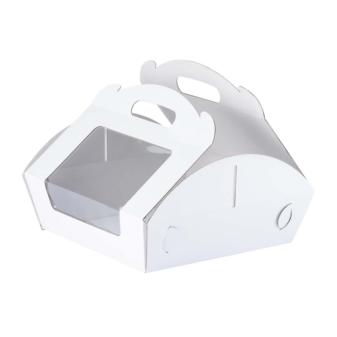 Catering Hamper Carry Box - Window - Medium - Gloss White