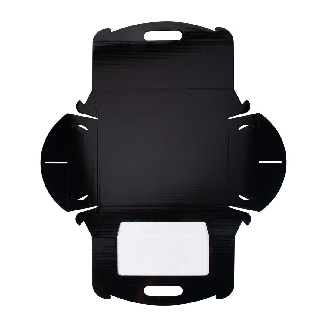 Catering Hamper Carry Box - Window - Large - Gloss Black