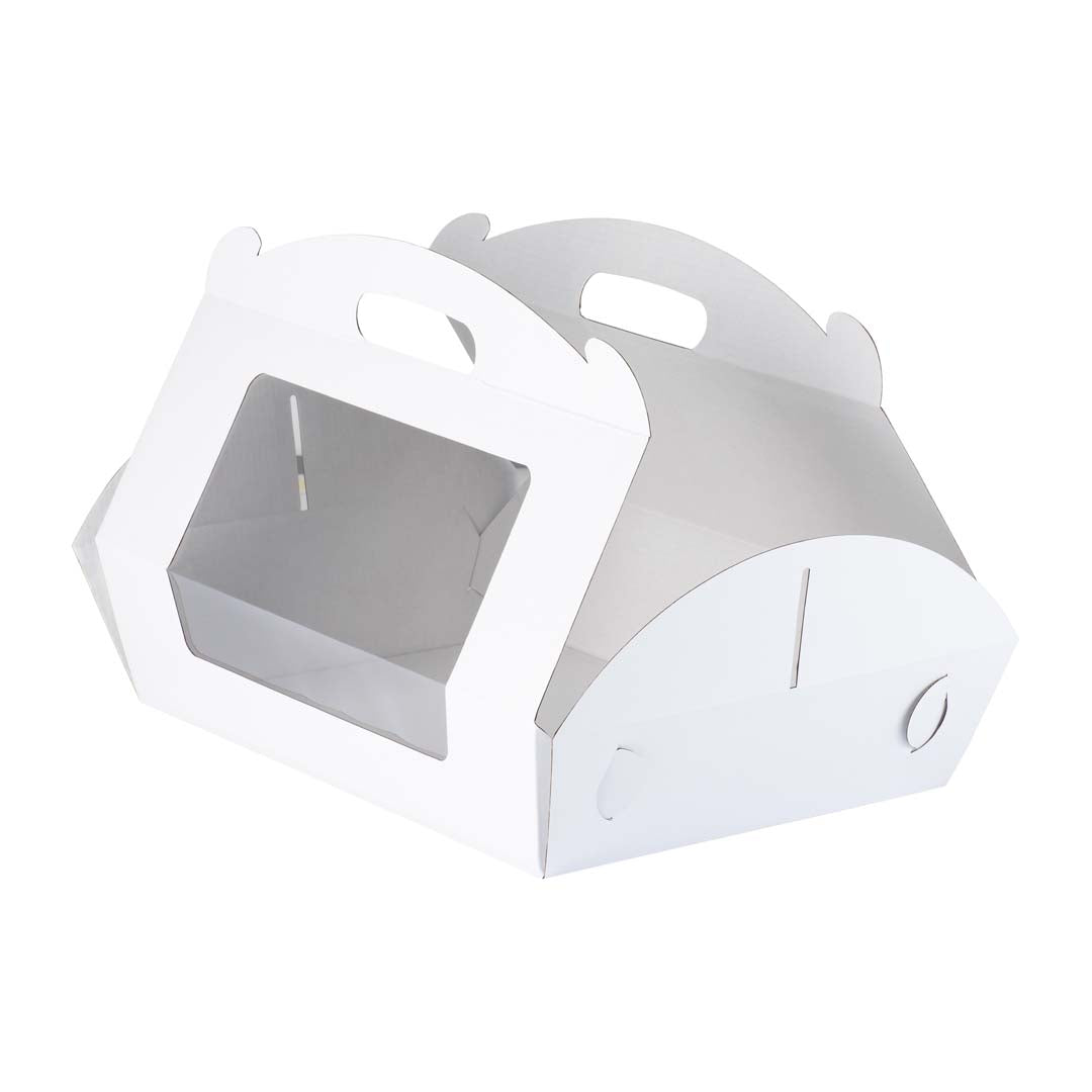 Catering Hamper Carry Box - Window - Large - Gloss White