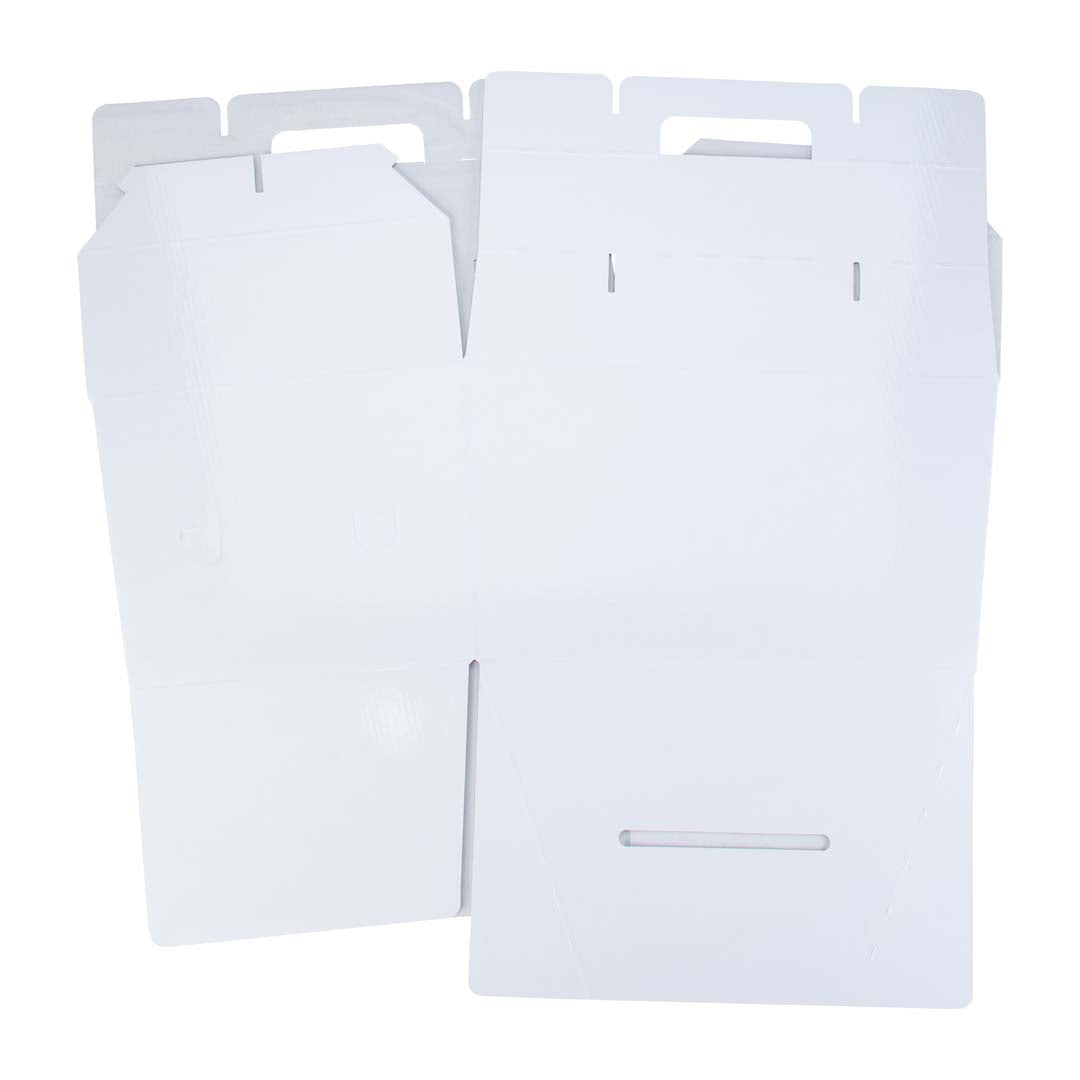 Catering Hamper Carry Box - Deep Large - Recessed Handle - Gloss White - Sample