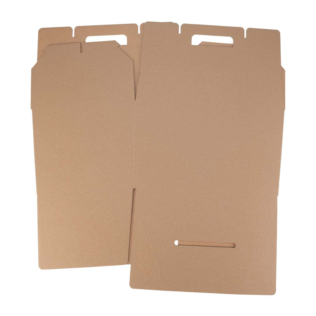 Catering Hamper Carry Box - Deep Large - Recessed Handle - Kraft