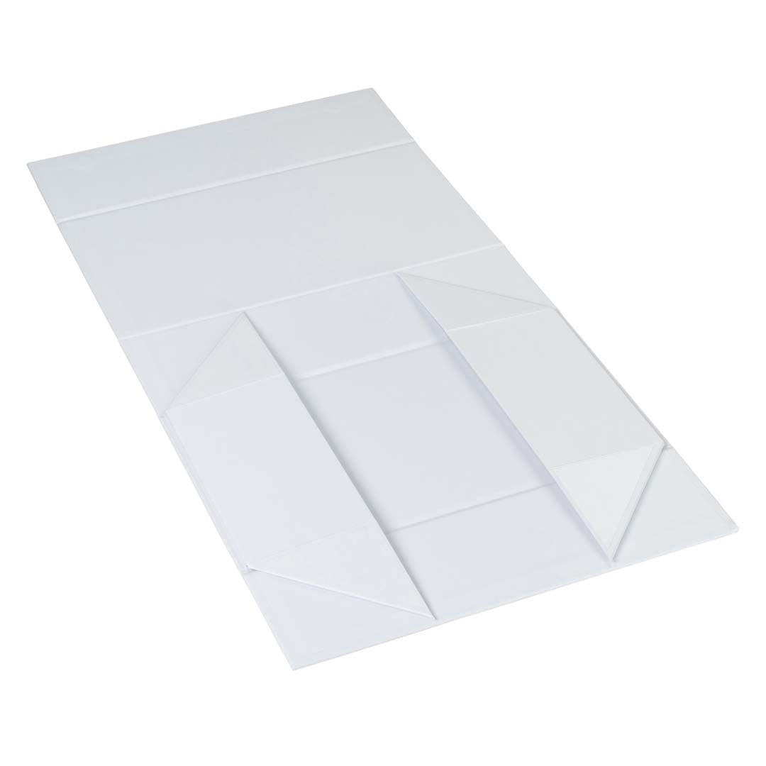 Hamper Box - Rectangle, Magnetic Closure Medium, Matt White