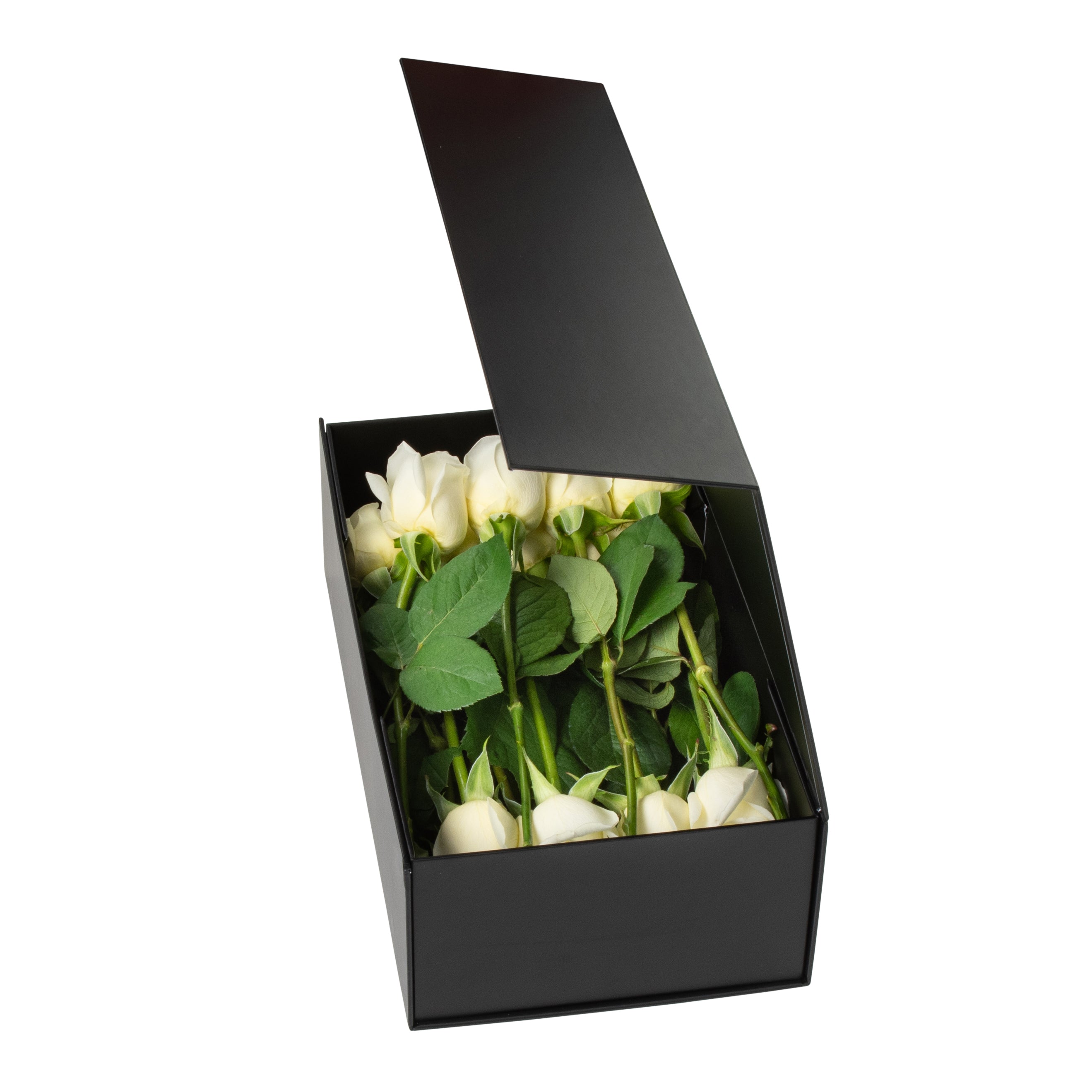 Hamper Box - Rectangle, Magnetic Closure Medium, Matt Black
