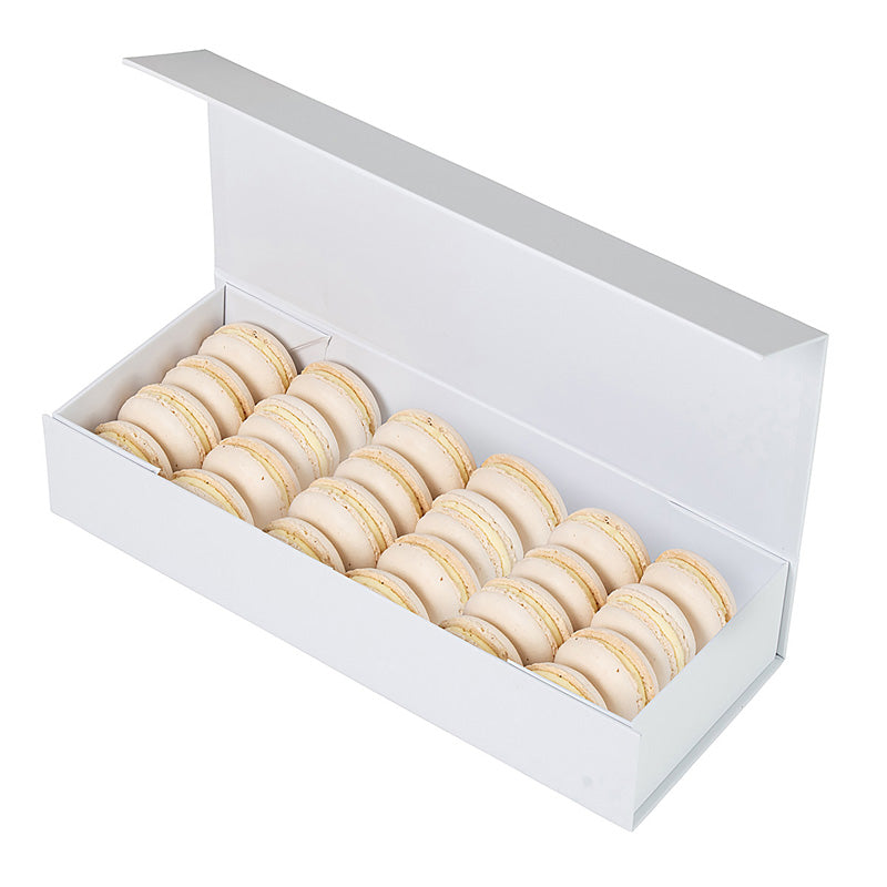Gift Box - Rectangle Slim, 24 Macaron, Magnetic Closure, Matt White