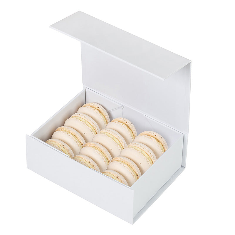 Gift Box - Rectangle Slim, 12 Macaron, Magnetic Closure, Matt White