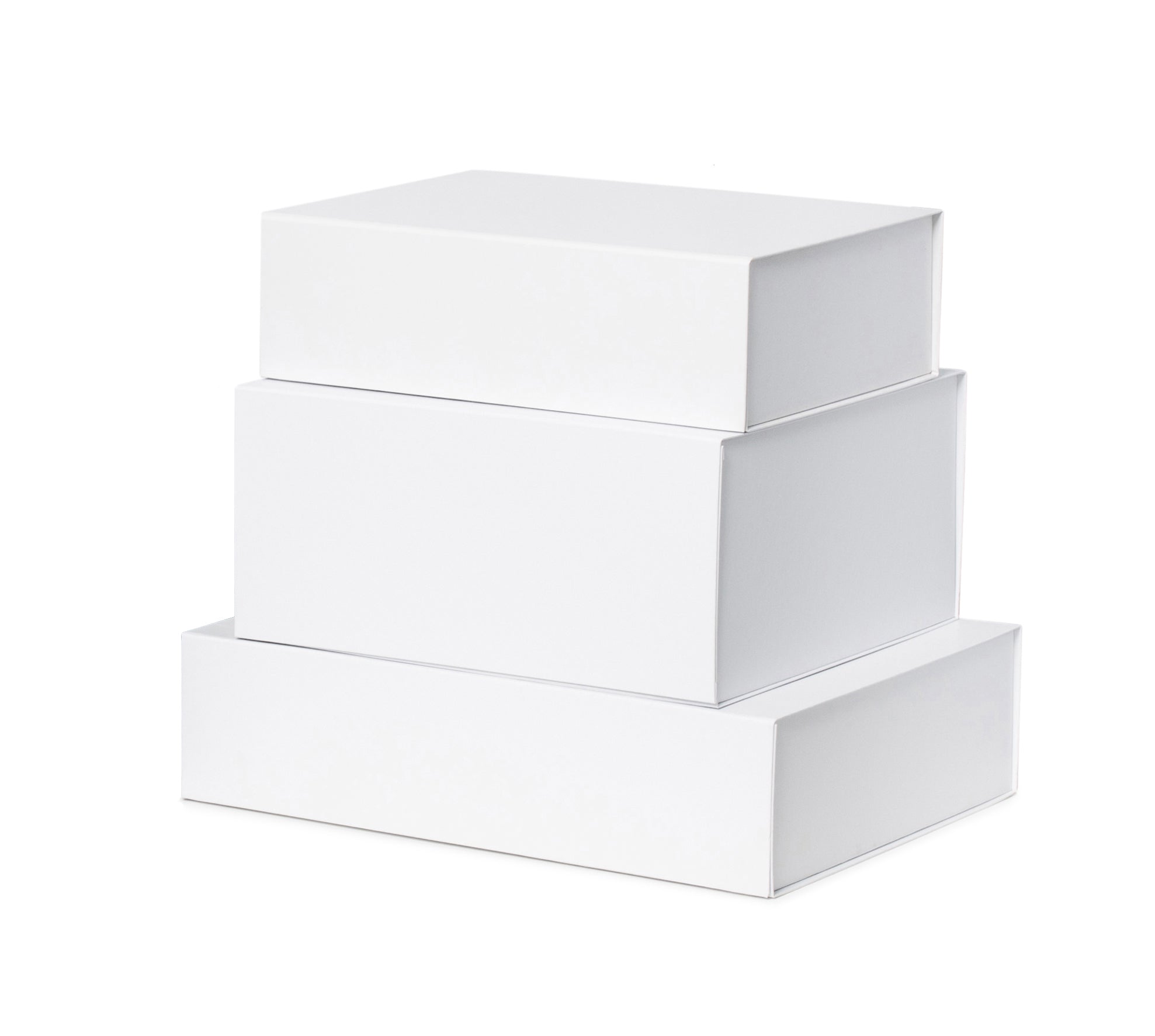 Hamilton Case Box 3 - Matt White Emboss Magnetic Closure
