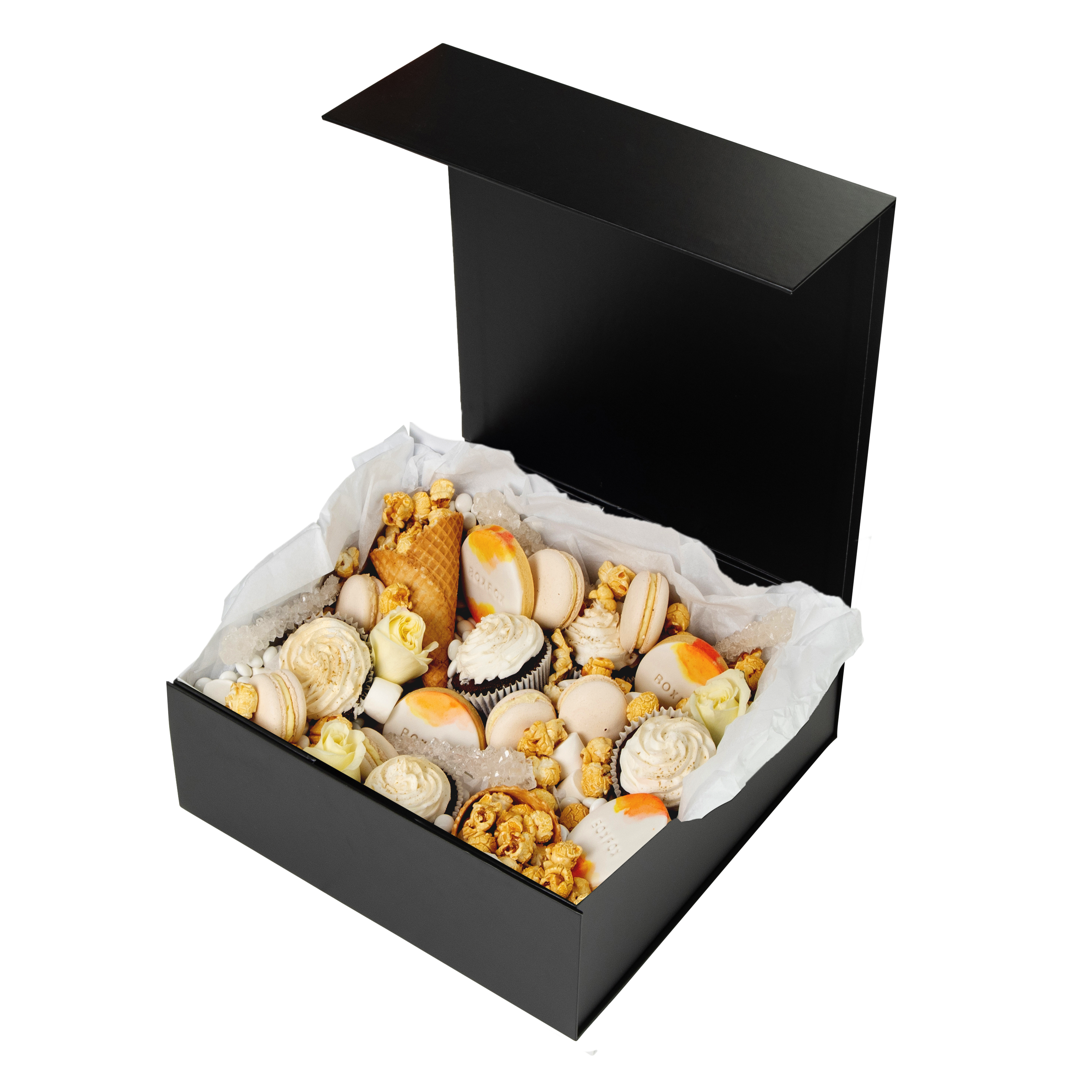 Hamper Box - Square, Magnetic Closure Small, Matt Black