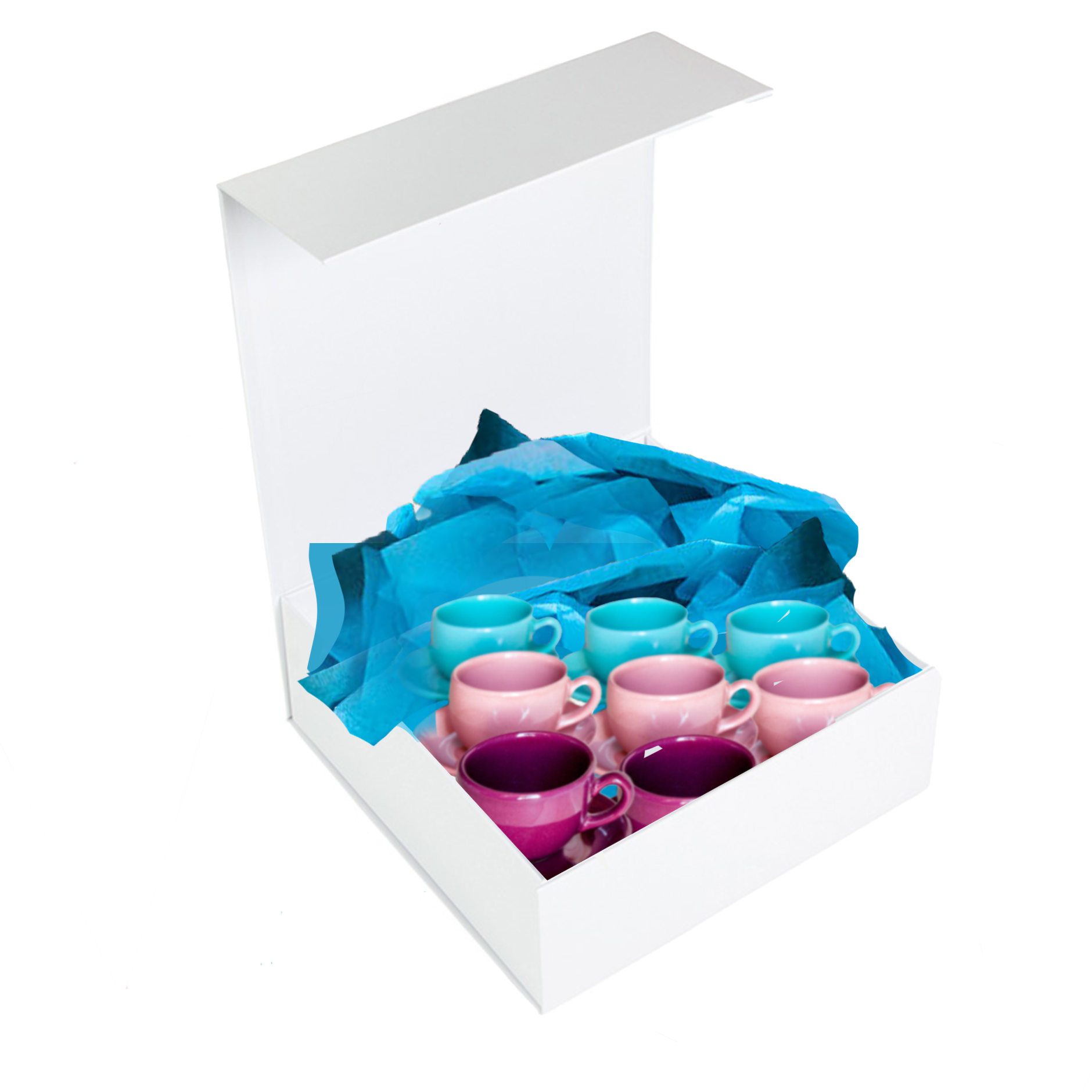 Hamper Box - Rectangle, Magnetic Closure Large, Matt White