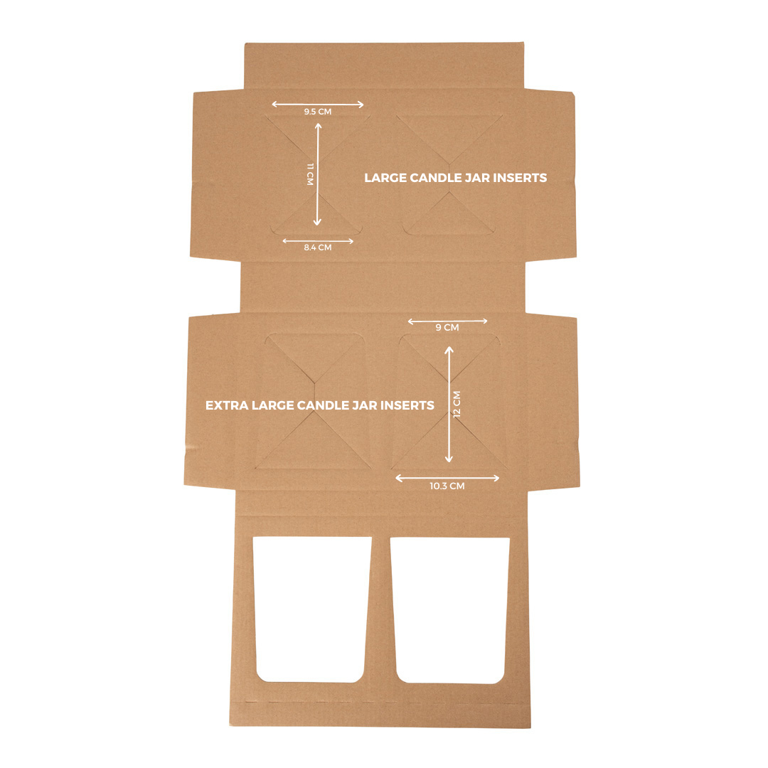 Gift Shipper Box – Candle Jar - Large Rectangle with Insert - Kraft