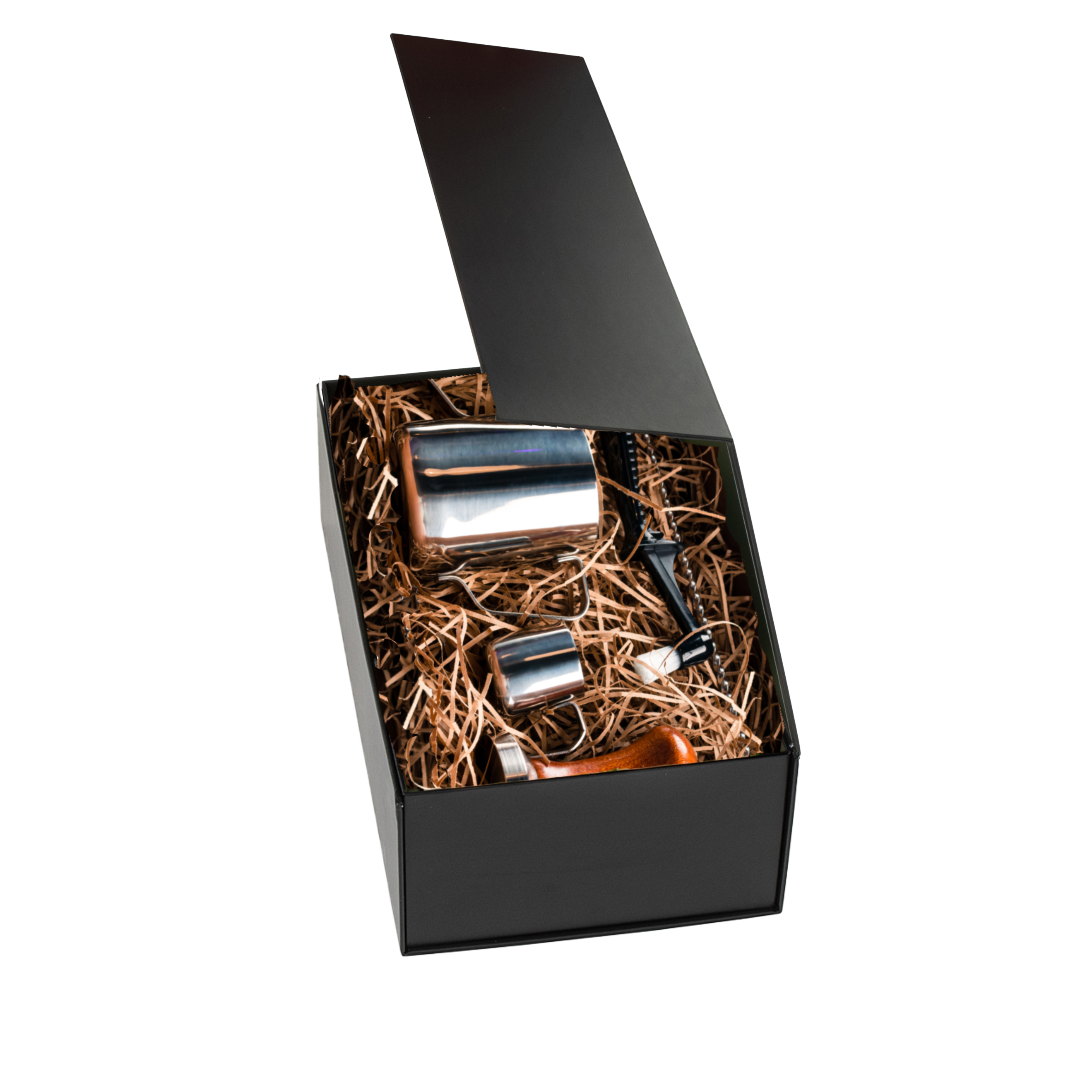 Hamper Box - Rectangle, Magnetic Closure Medium, Matt Black