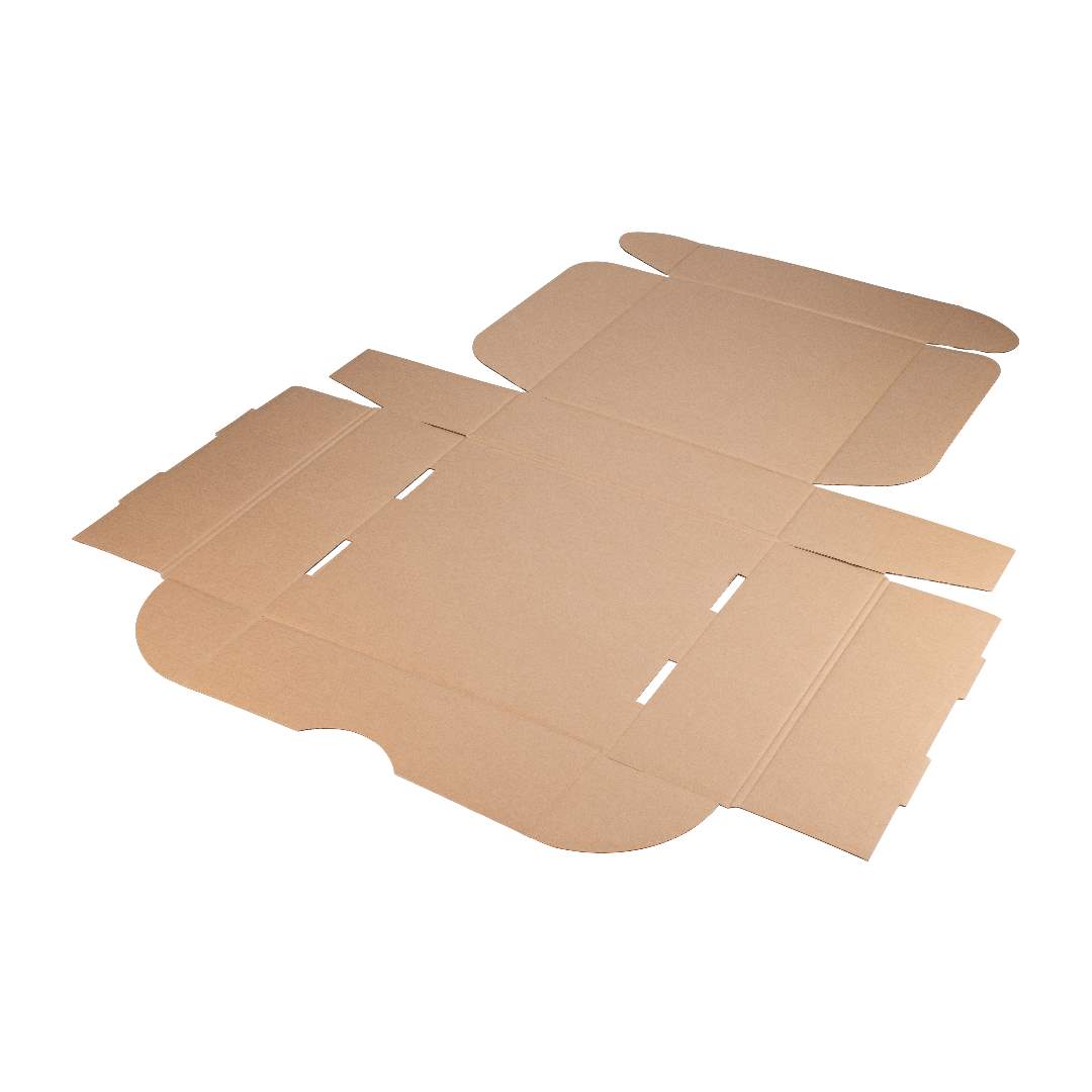 Postage Hamper Box - Square, Extra Large - Kraft - Sample