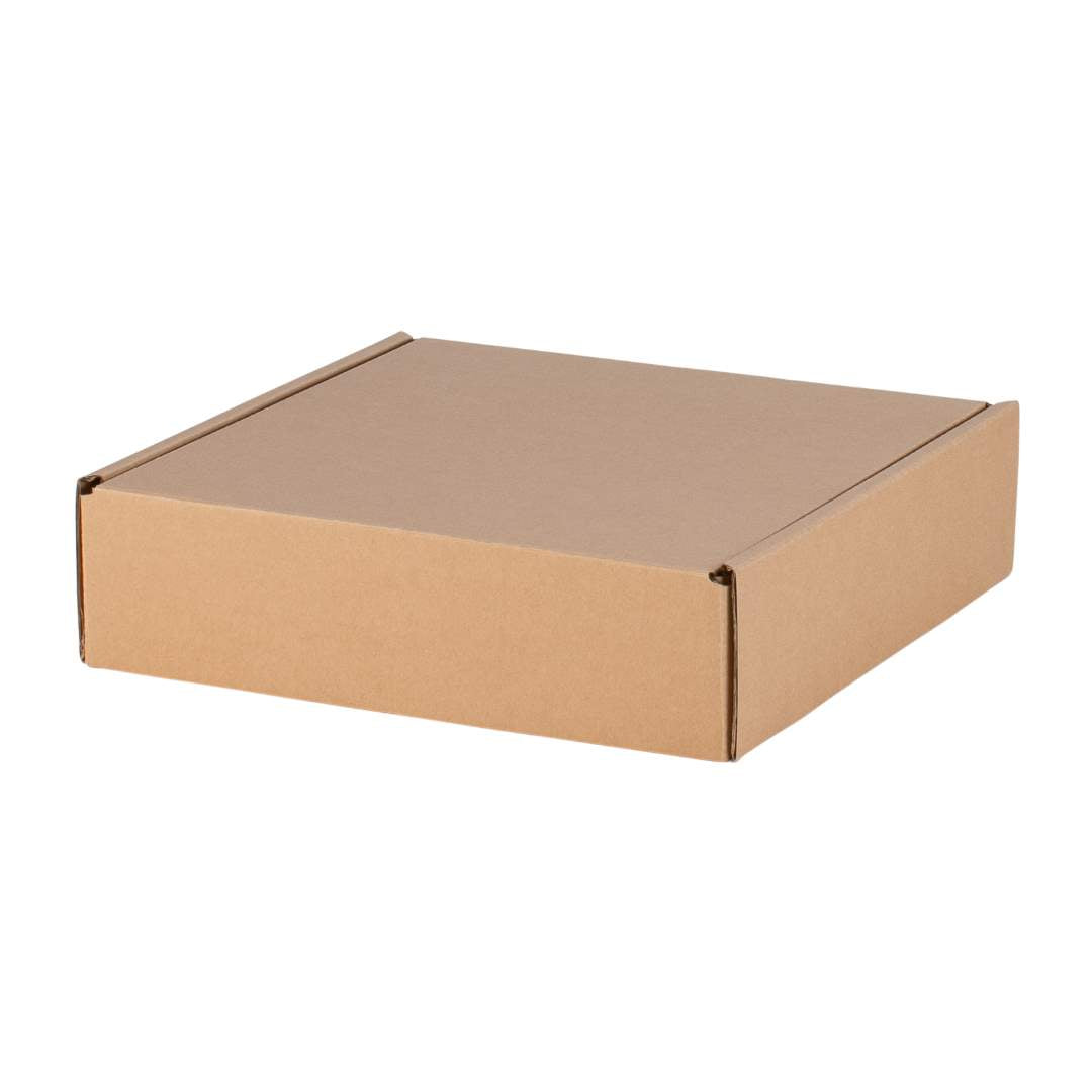 Postage Gift Box - Square, Slim, Small - Kraft