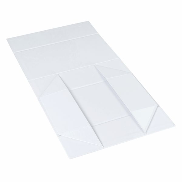 Hamper Box - Rectangle, Magnetic Closure Medium, Matt White
